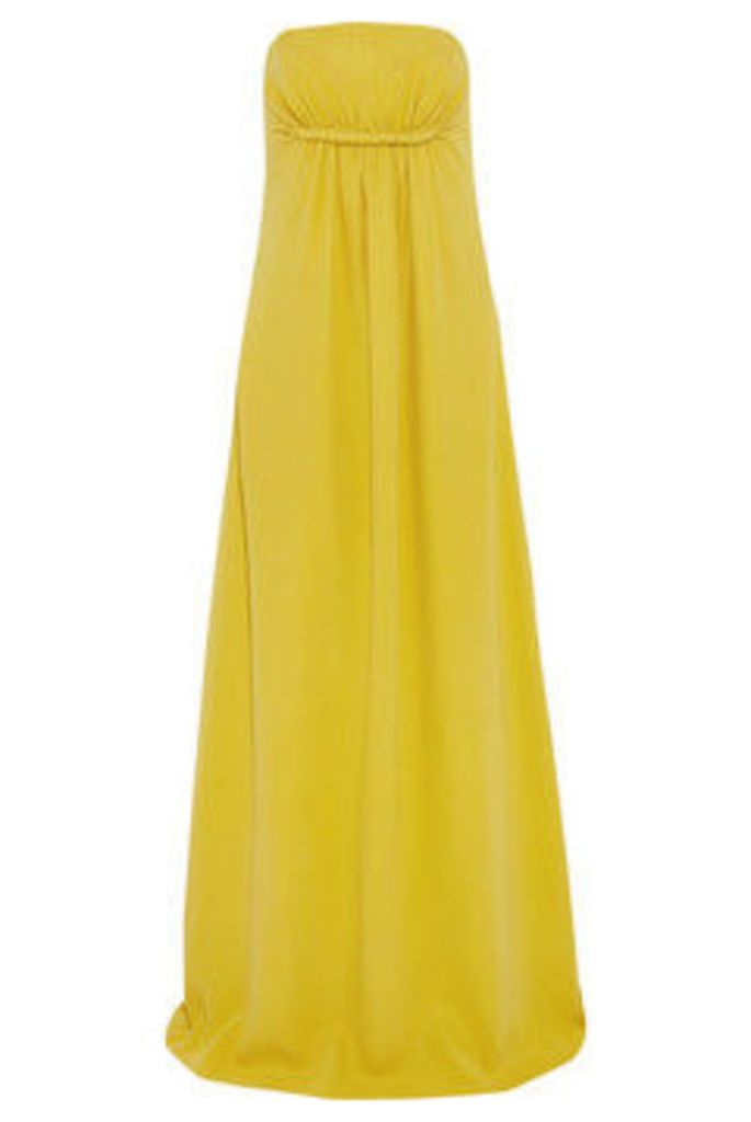 Twist-front silk-crepe gown