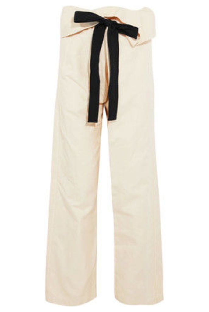 Brunello Cucinelli - Cotton And Linen-blend Straight-leg Pants - Cream