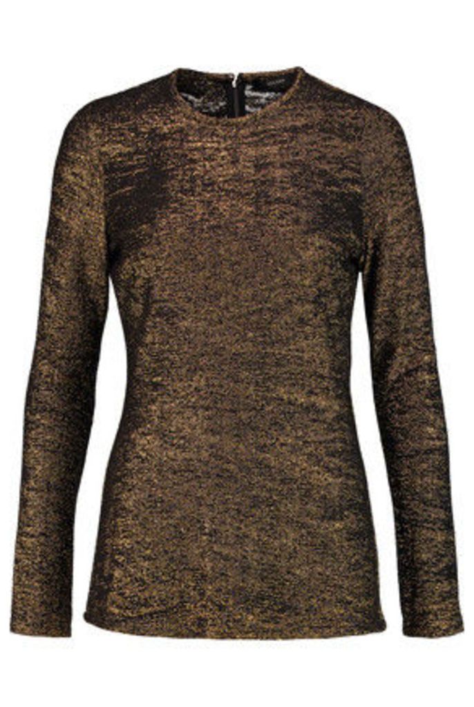 Ellery - Metallic Knitted Top - Gold