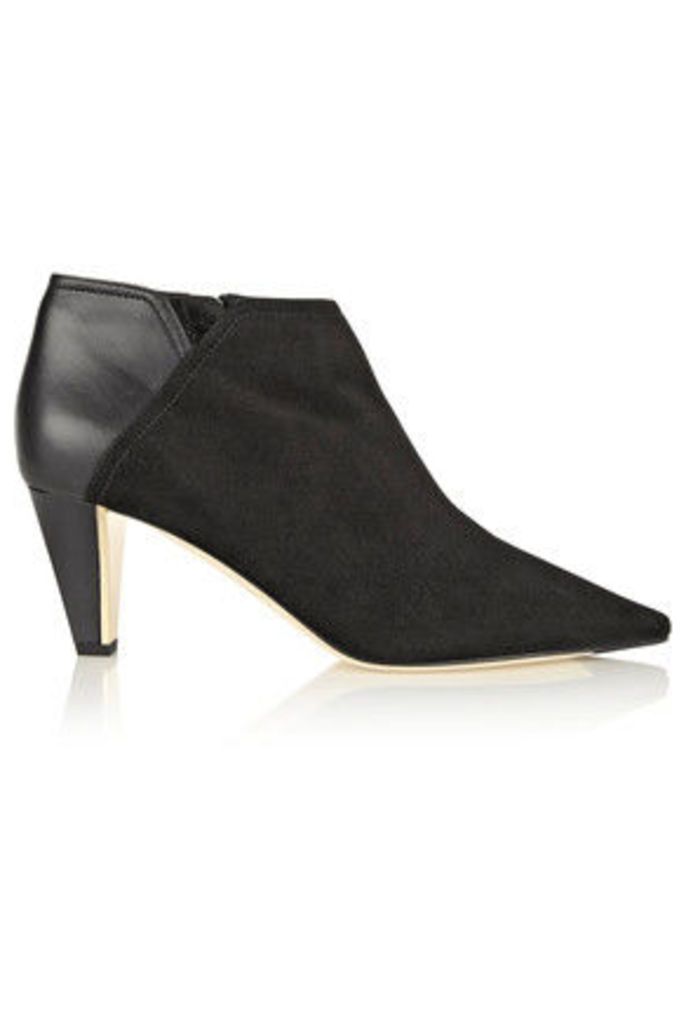 Jimmy Choo - Harris Suede And Leather Ankle Boots - Black