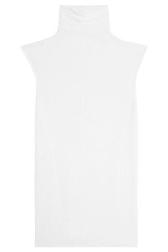 ENZA COSTA - Ribbed-knit Turtleneck Top - White