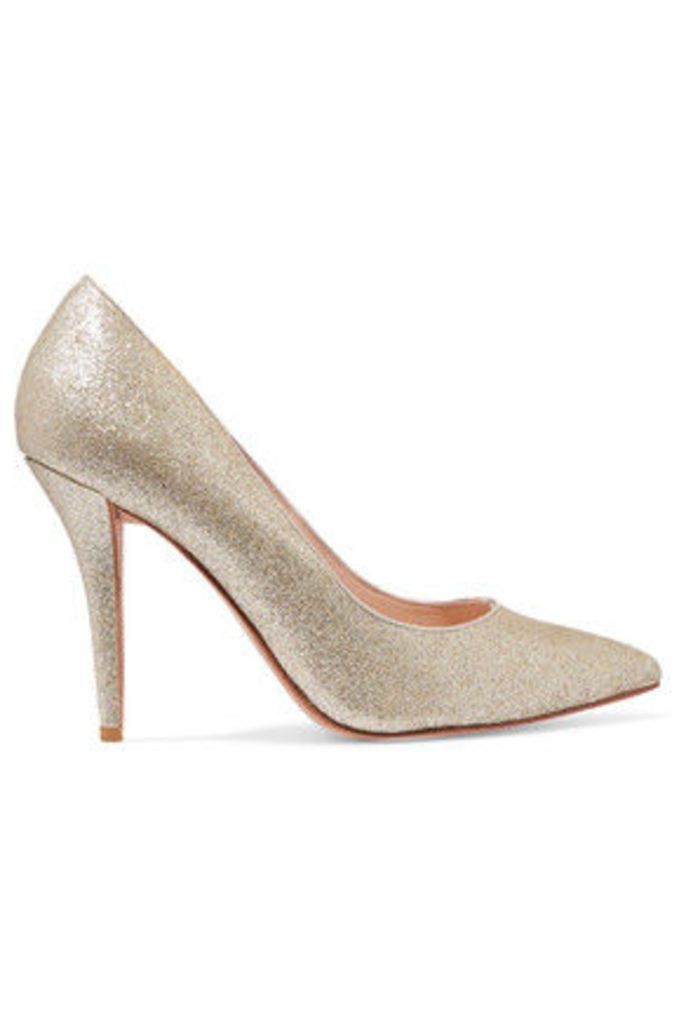 Lucy Choi London - Adelite Glittered-leather Pumps - Gold