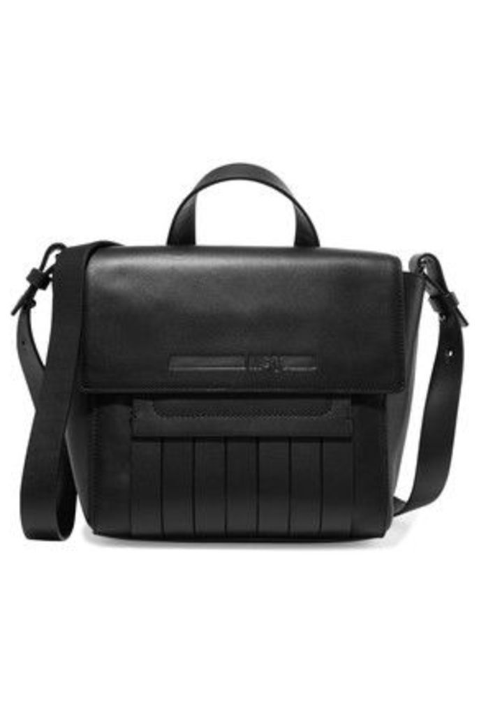 McQ Alexander McQueen - Swank Mini Paneled Leather Shoulder Bag - Black