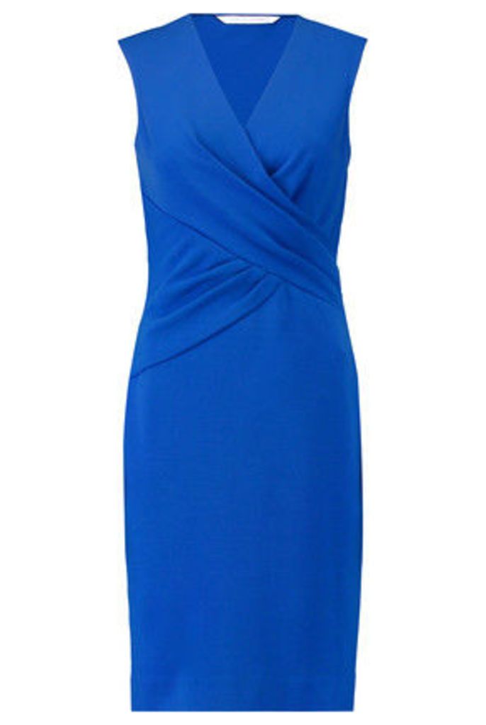 Diane von Furstenberg - Leora Wrap-effect Stretch-crepe Dress - Bright blue