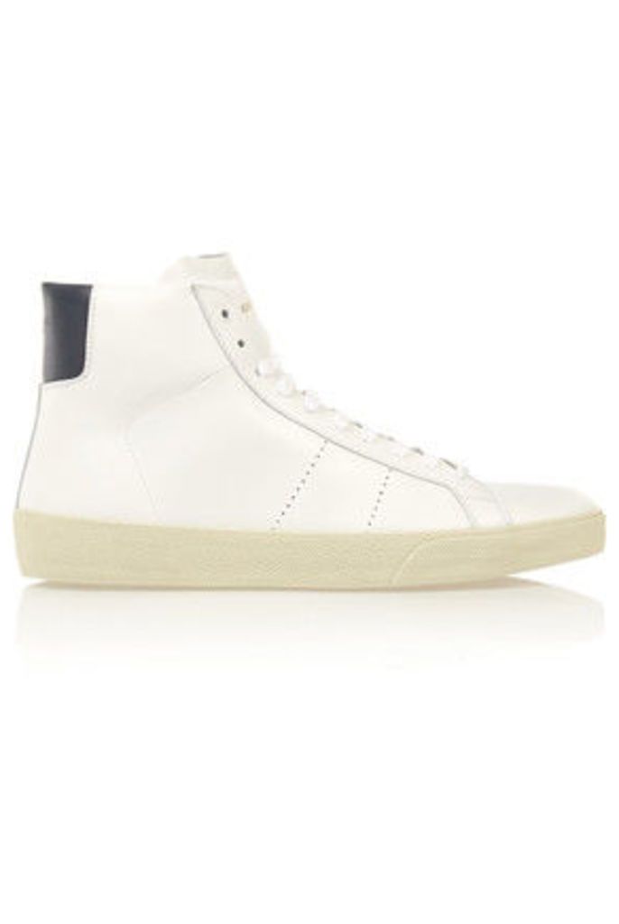 Saint Laurent - Court Classic Leather High-top Sneakers - White