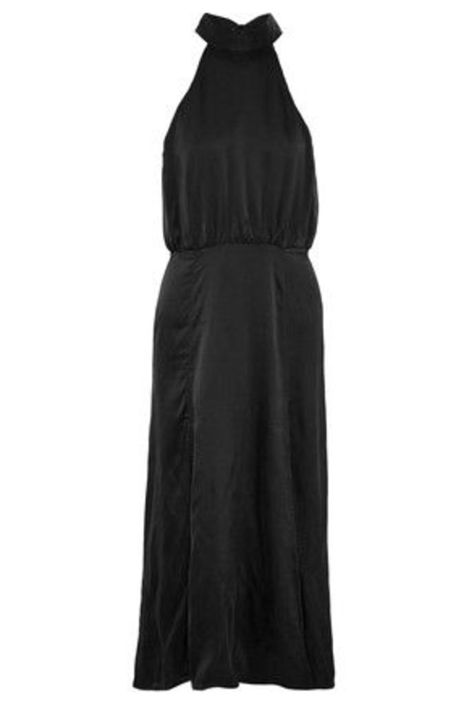 Zimmermann - Open-back Washed-silk Midi Dress - Black