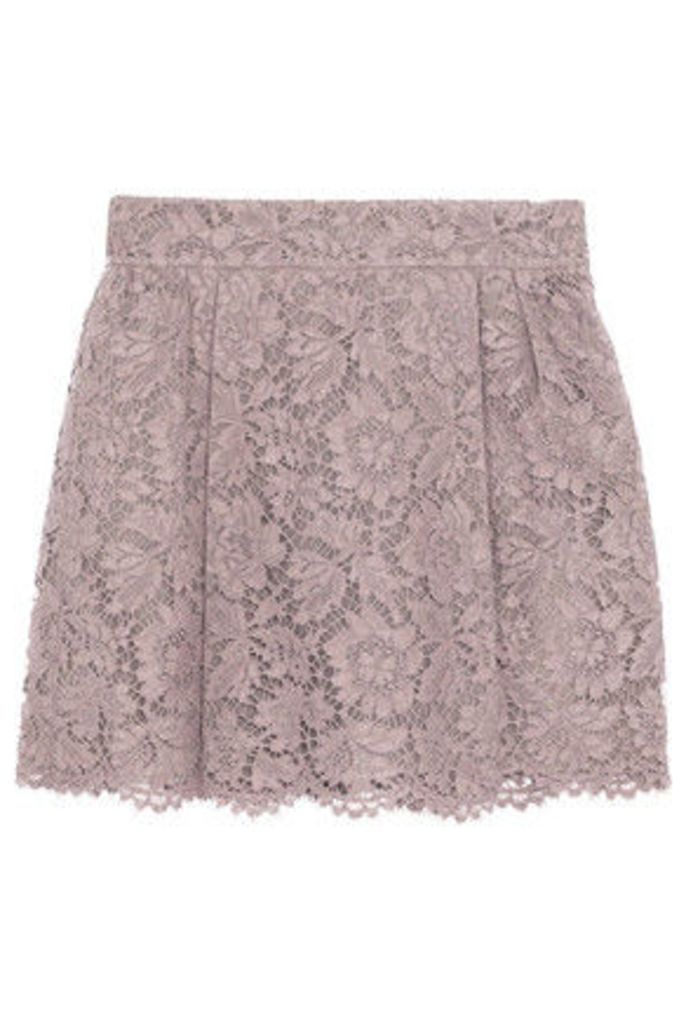 Valentino - Lace Mini Skirt - Taupe