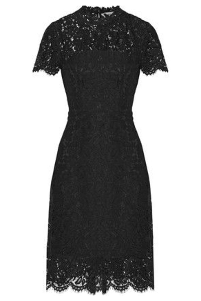 Diane von Furstenberg - Alma Cutout Corded Lace Dress - Black