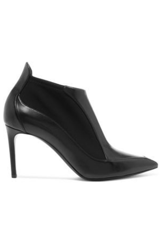 Casadei Woman Scuba-paneled Leather Ankle Boots Black Size 37
