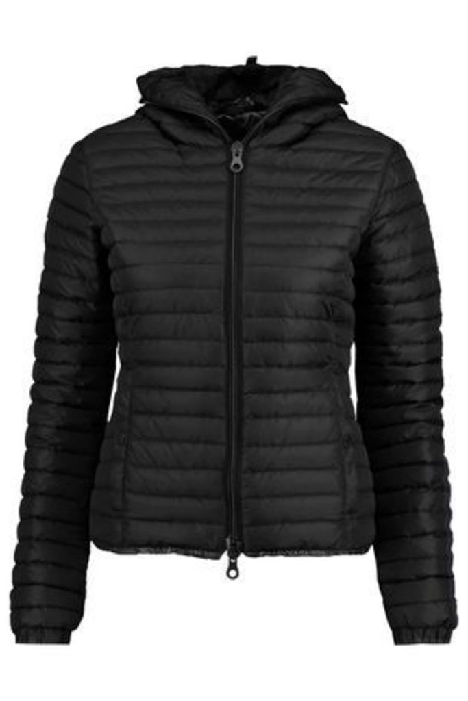 Duvetica Woman Sosandra Hooded Quilted Shell Jacket Black Size 42