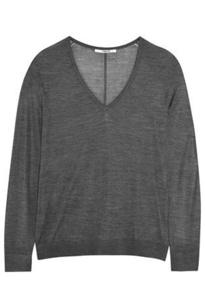 J Brand Woman Silk-blend Sweater Gray Size S