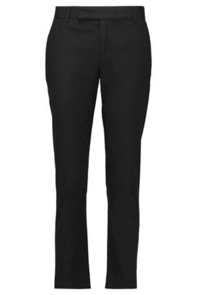 Marc By Marc Jacobs Woman Stretch-cotton Crepe Slim-leg Pants Black Size 6