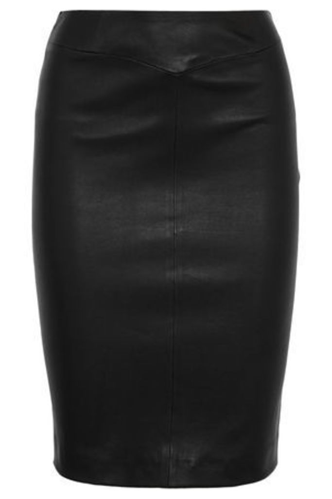 Joseph Woman Claire Leather Pencil Skirt Black Size 36