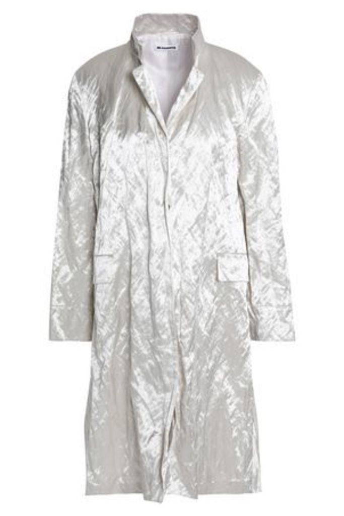 Jil Sander Woman Crinkled-taffeta Jacket Off-white Size 38