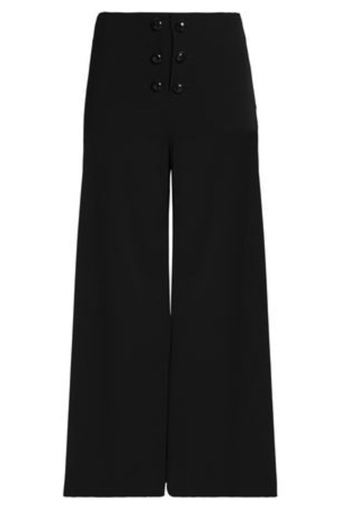 Proenza Schouler Woman Button-detailed Wool-blend Culottes Black Size 2