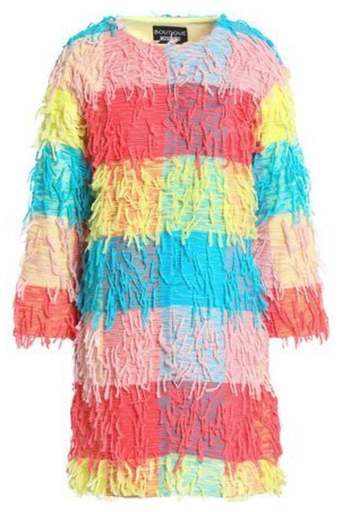Boutique Moschino Woman Fringed Color-block Woven Jacket Multicolor Size 38