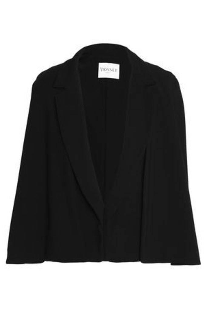 Vionnet Woman Cape-effect AppliquÃ©d Crepe Jacket Black Size 40