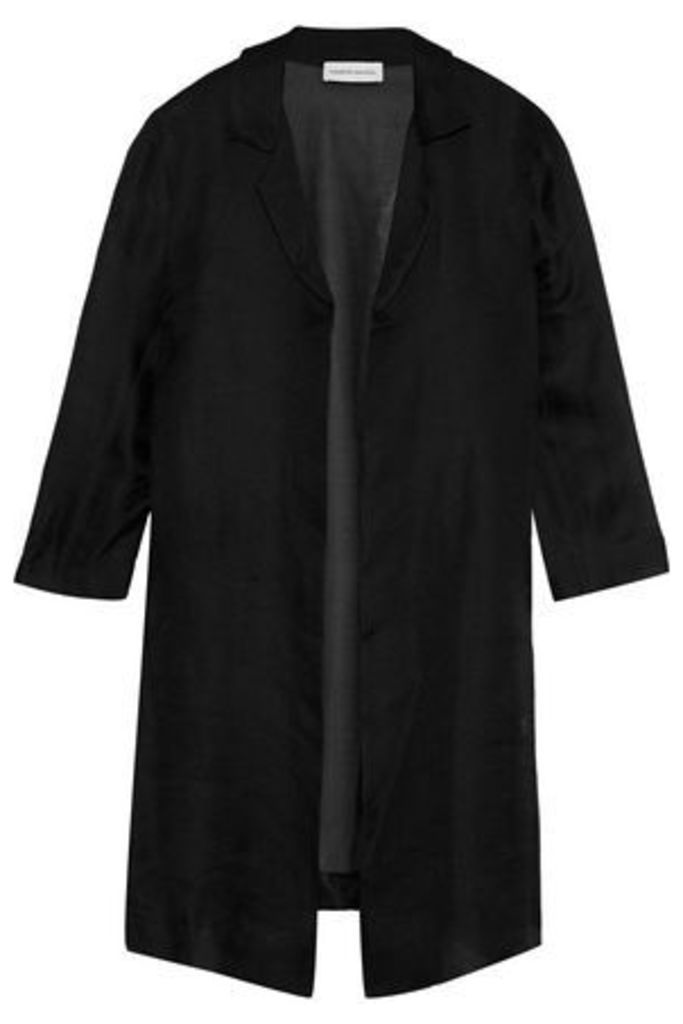 Mansur Gavriel Woman Silk-gauze Coat Black Size 38