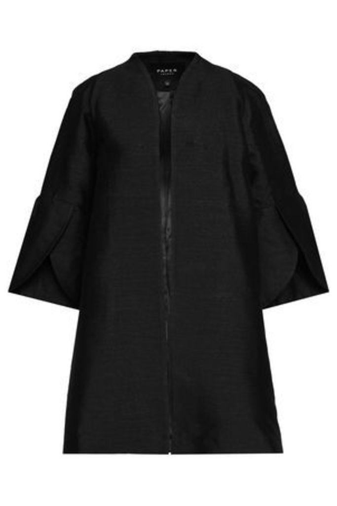 Paper London Woman Open-front Cotton-blend Jacket Black Size 8