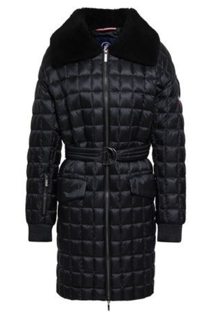 Fusalp Woman Shearling-trimmed Quilted Shell Down Jacket Black Size 44