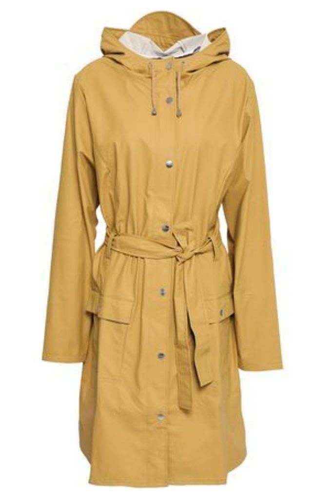 Rains Woman Coated Pvc Hooded Jacket Mustard Size XS/S