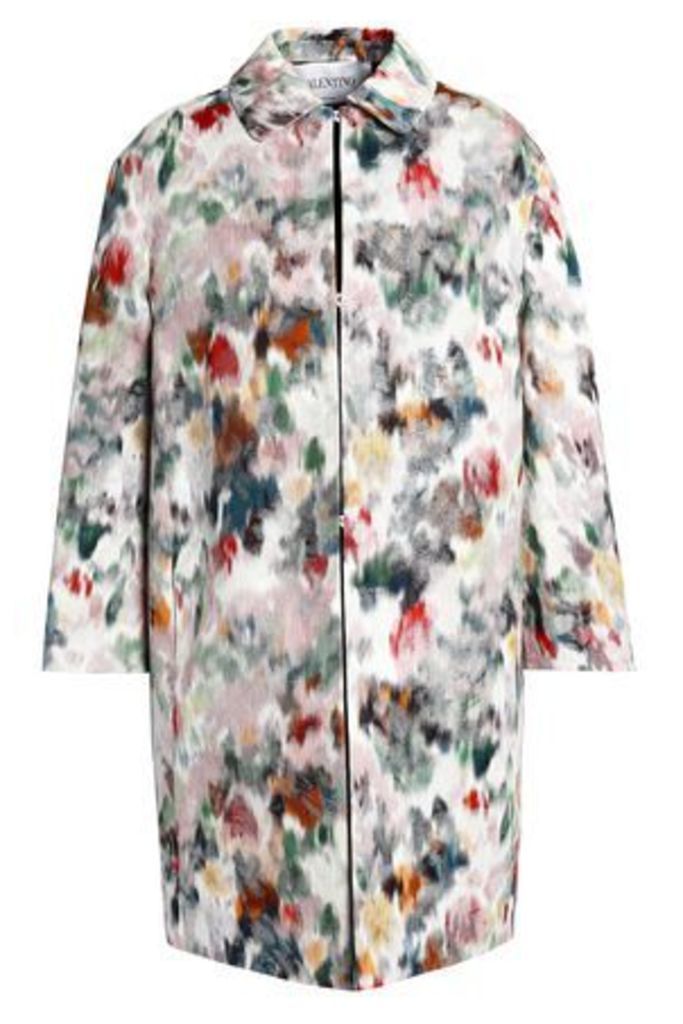 Valentino Woman Cotton-blend Jacquard Jacket Multicolor Size 40