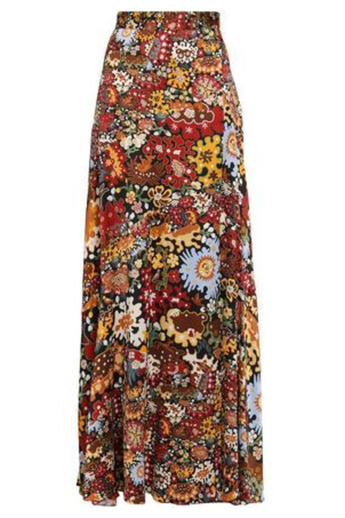 Peter Pilotto Woman Silk-jacquard Maxi Skirt Multicolor Size 14