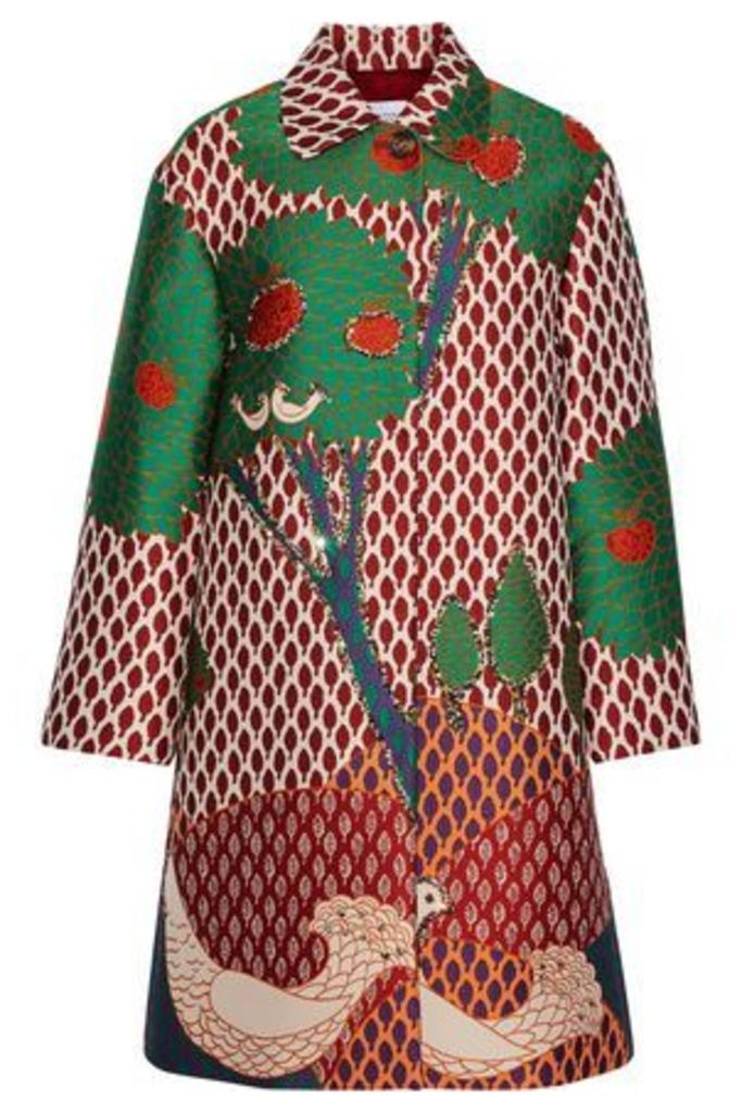 Redvalentino Woman Glittered Jacquard Jacket Multicolor Size 40
