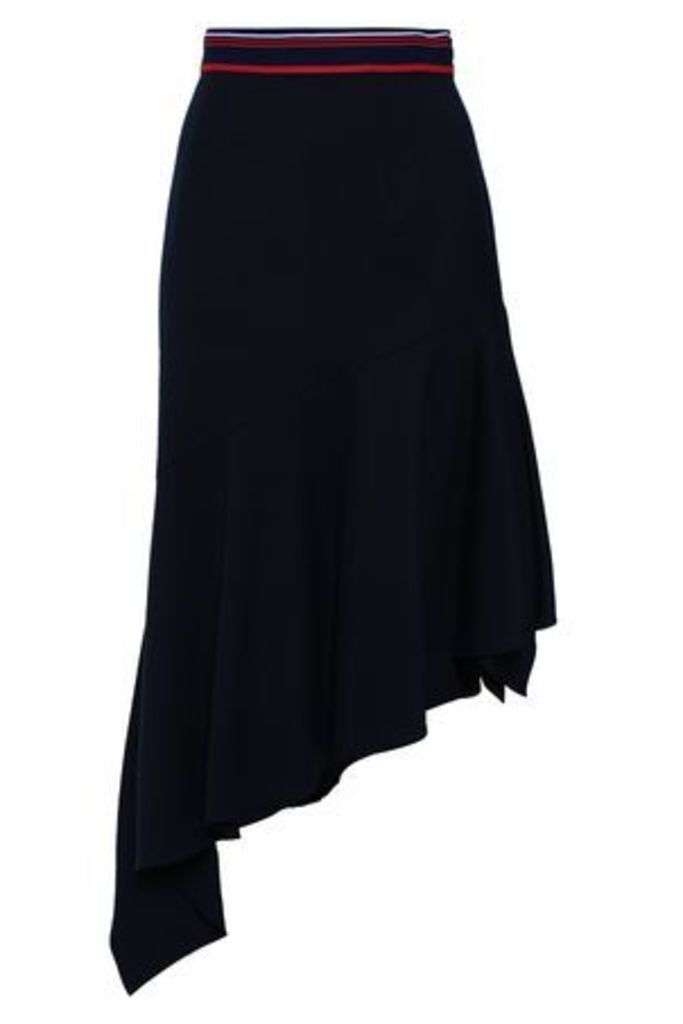 Milly Woman Asymmetric Wool-blend Skirt Navy Size 10