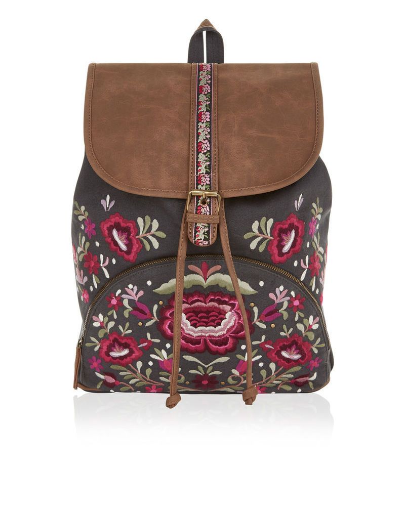 Carolina Folk Embellished Backpack
