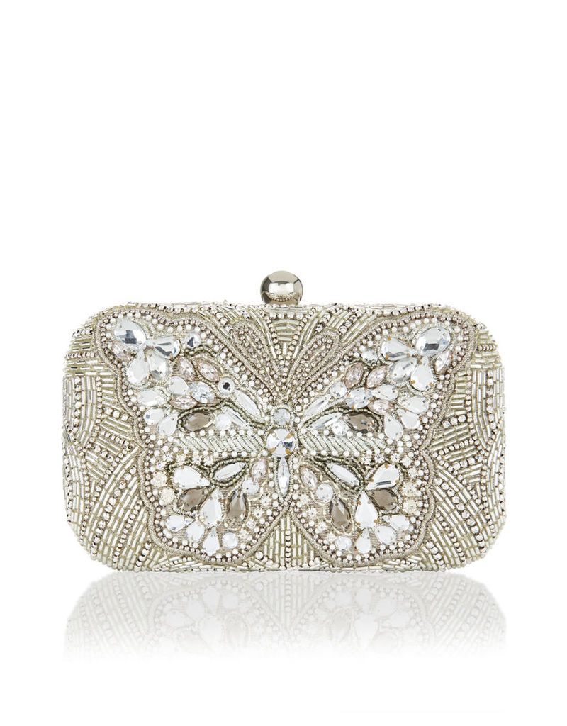Butterfly Crystal Hardcase Clutch Bag