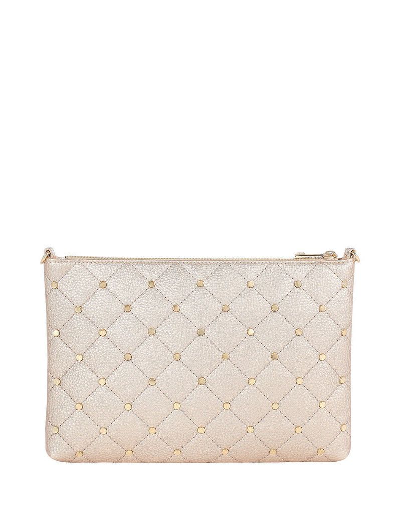 Quilted Studded Clutch Bag