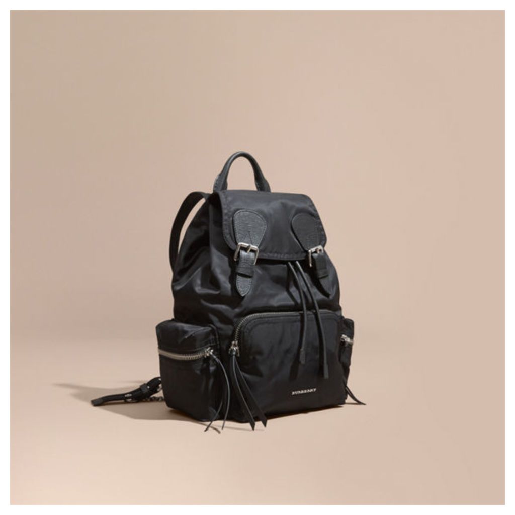 The Medium Rucksack in Nylon and Leather