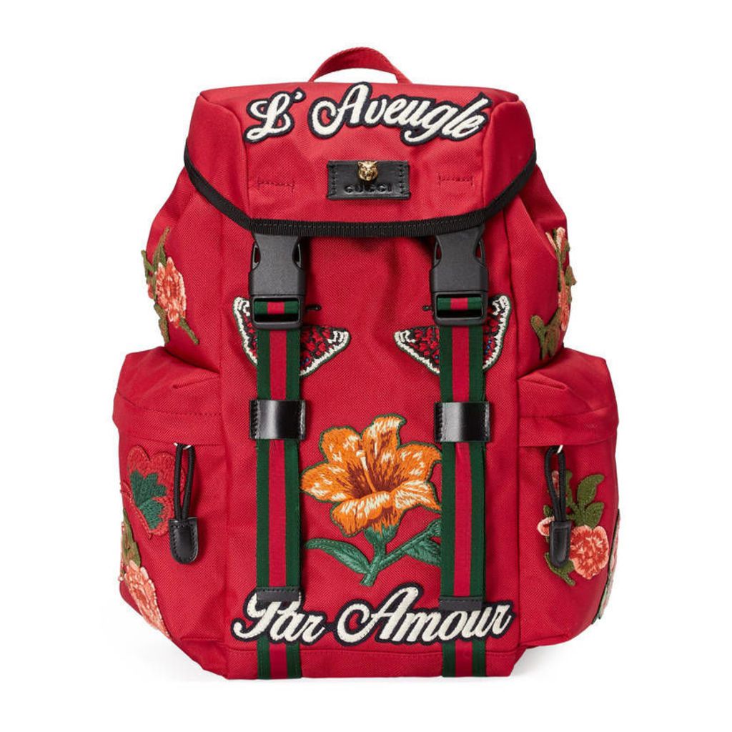 Backpack with embroidery