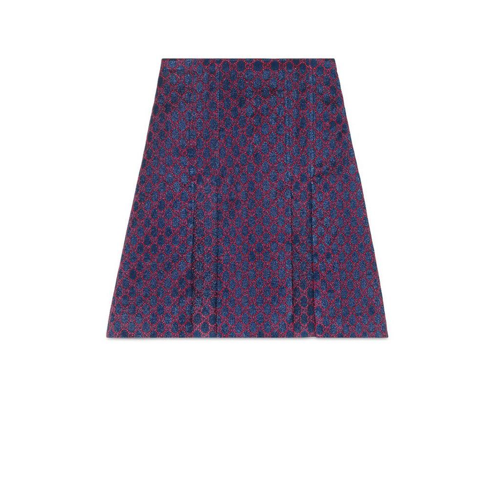 GG lurex pleated mini skirt