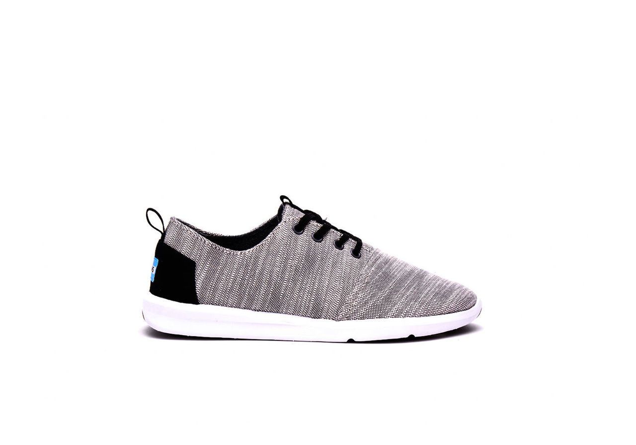Grey Textured Woven Men's Del Rey Sneakers