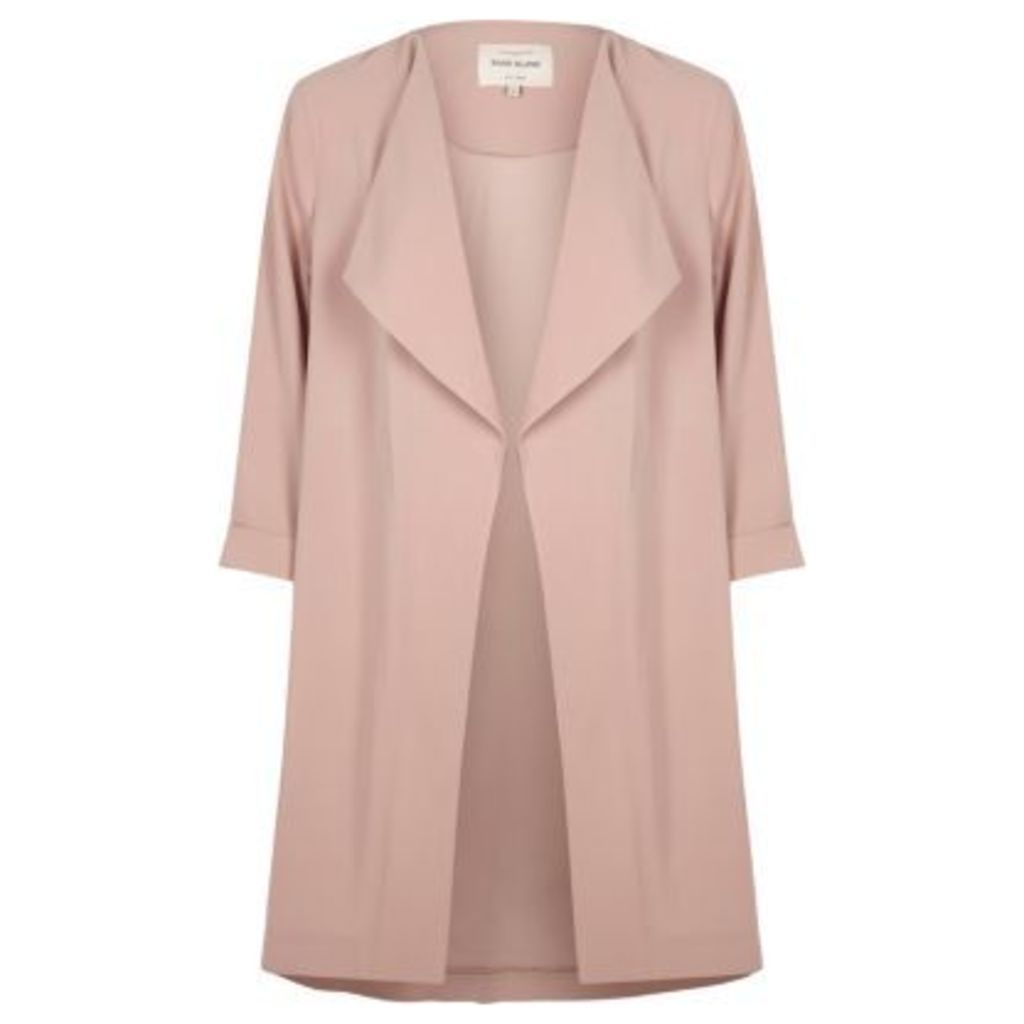 River Island Womens Petite light Pink duster coat