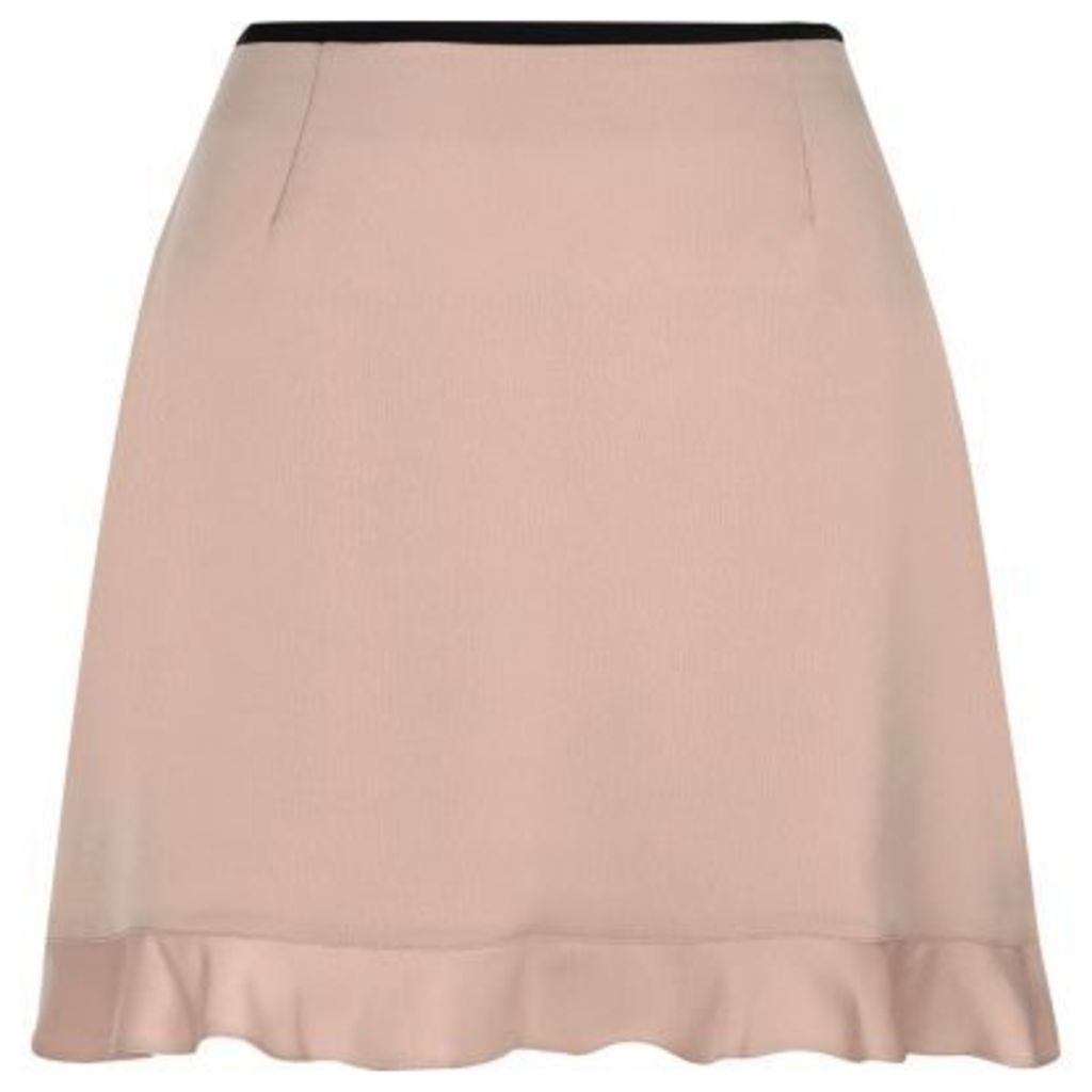 River Island Womens Petite light Pink frill hem mini skirt