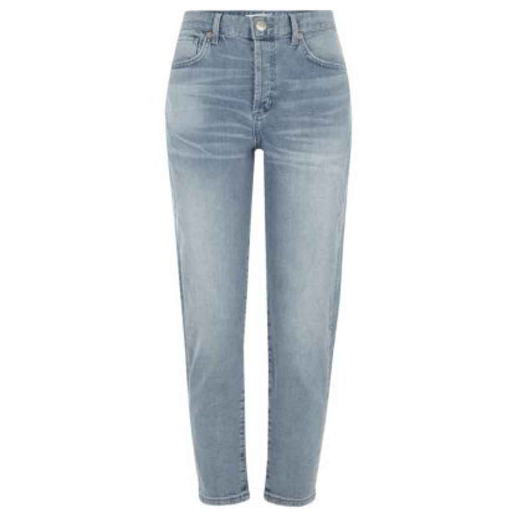 River Island Womens Blue authentic wash tapered jeans