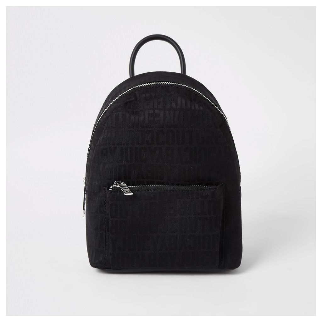 River Island Womens Juicy Couture Black monogram mini backpack