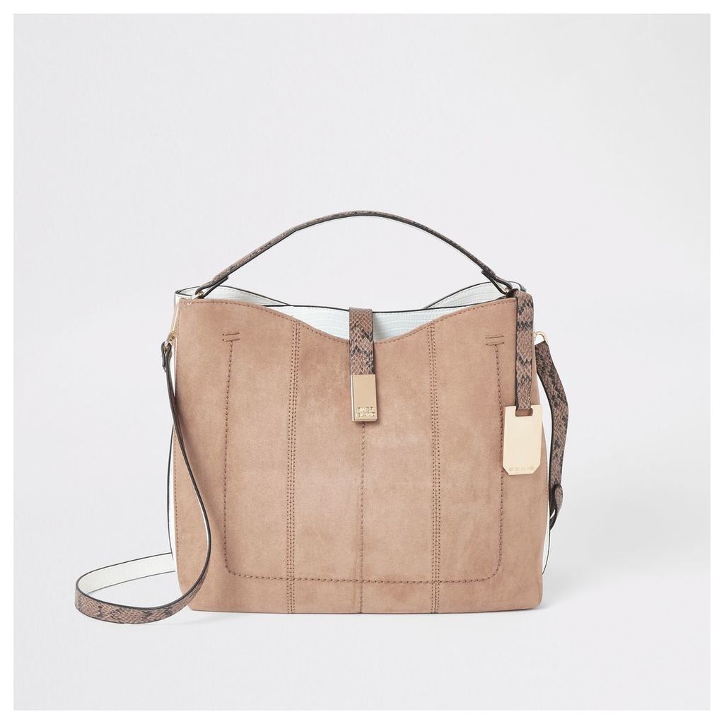 River Island Womens Beige bucket slouch bag