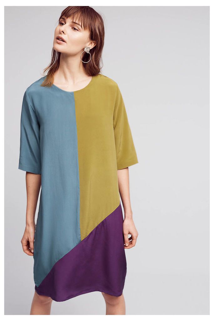 Olivia Colour Block Silk Dress