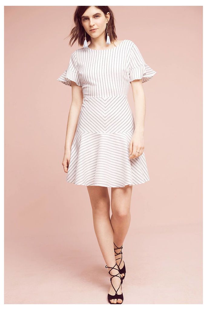 Leandra Striped Dress, White