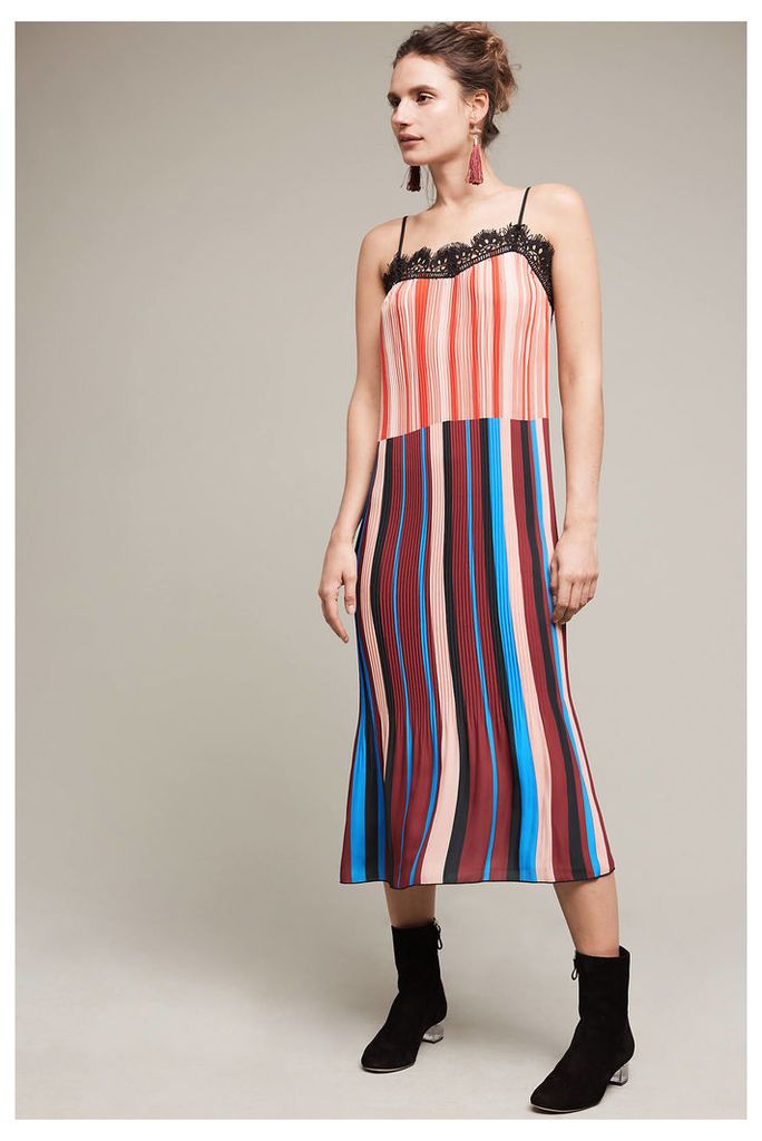 Joelle Stripe Slip Dress, Blue - Blue Motif, Size Xs