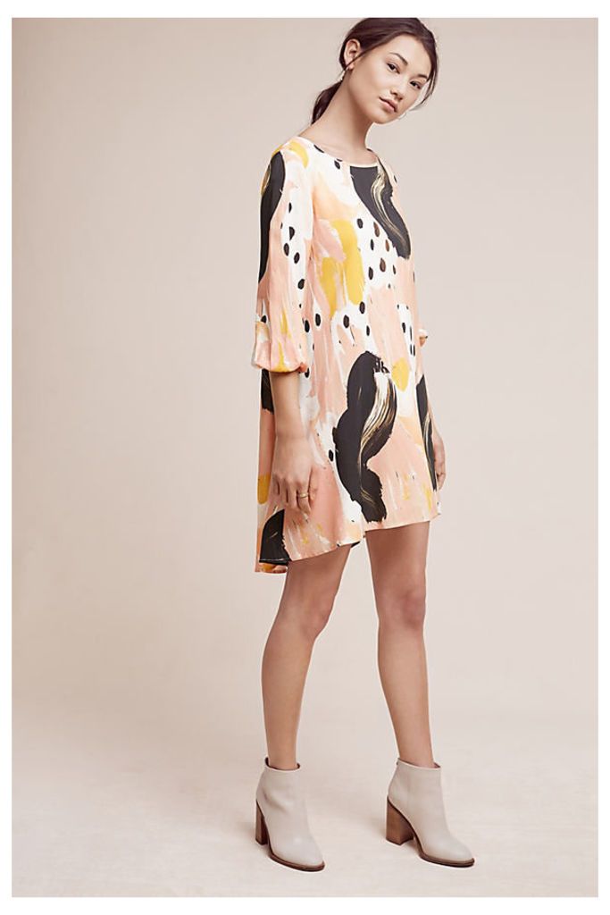 Gallerina Tunic Dress - Neutral Motif, Size L