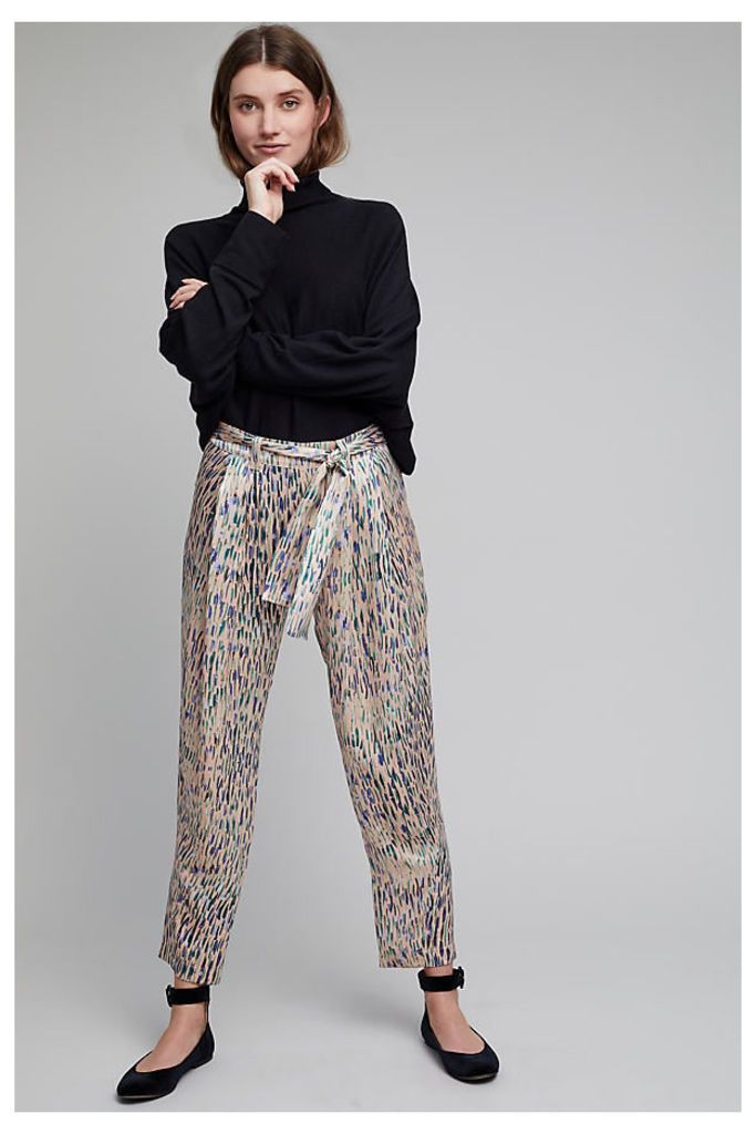 Mykki Printed Wide Leg Trousers - A/s, Size 14