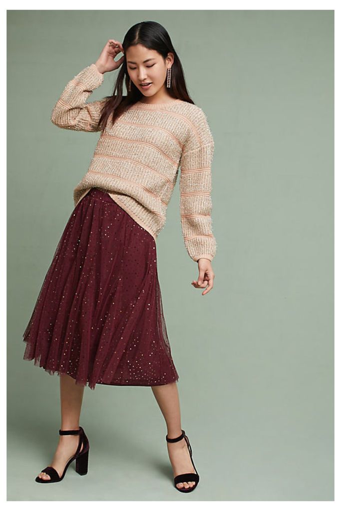 Everly Tulle Skirt - Wine, Size L