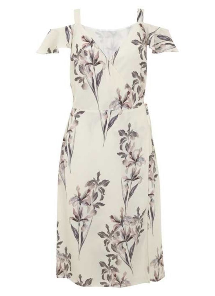 Gemima Print Ruffle Wrap Dress