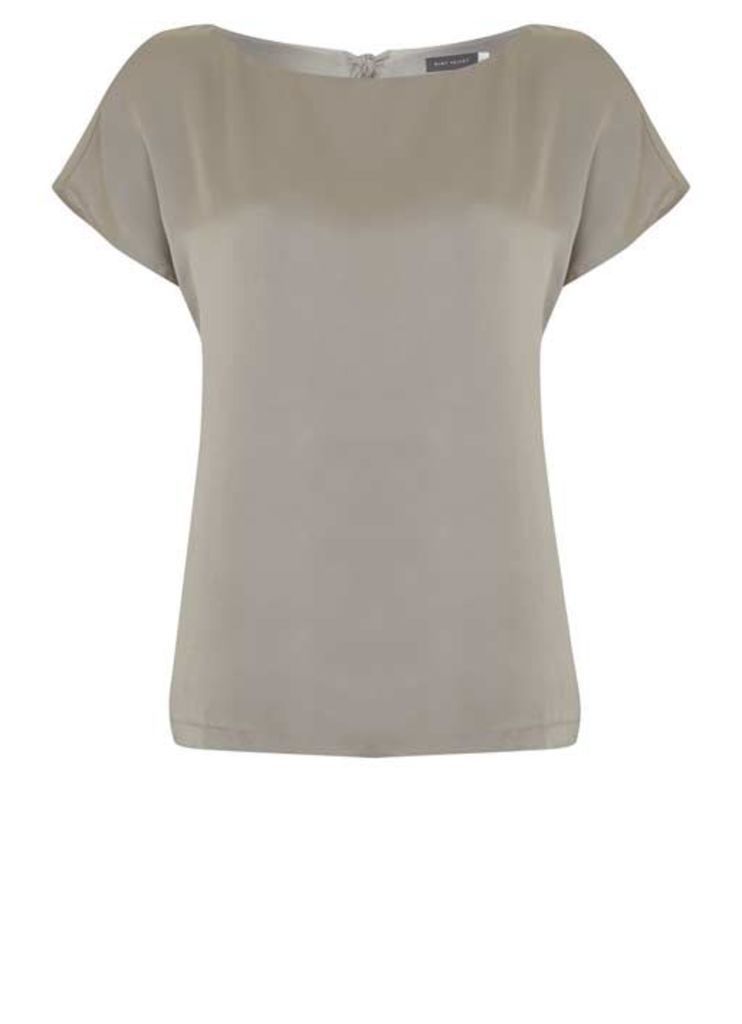 Oyster Bow Back Silk Top