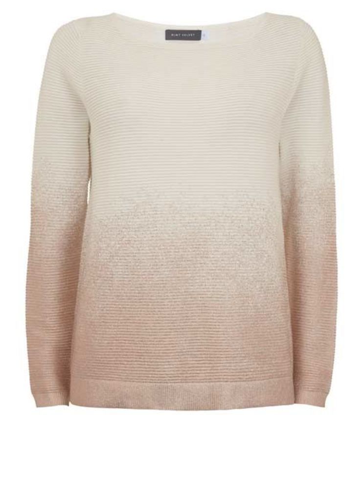 Rose Gold Metallic Ombre Knit